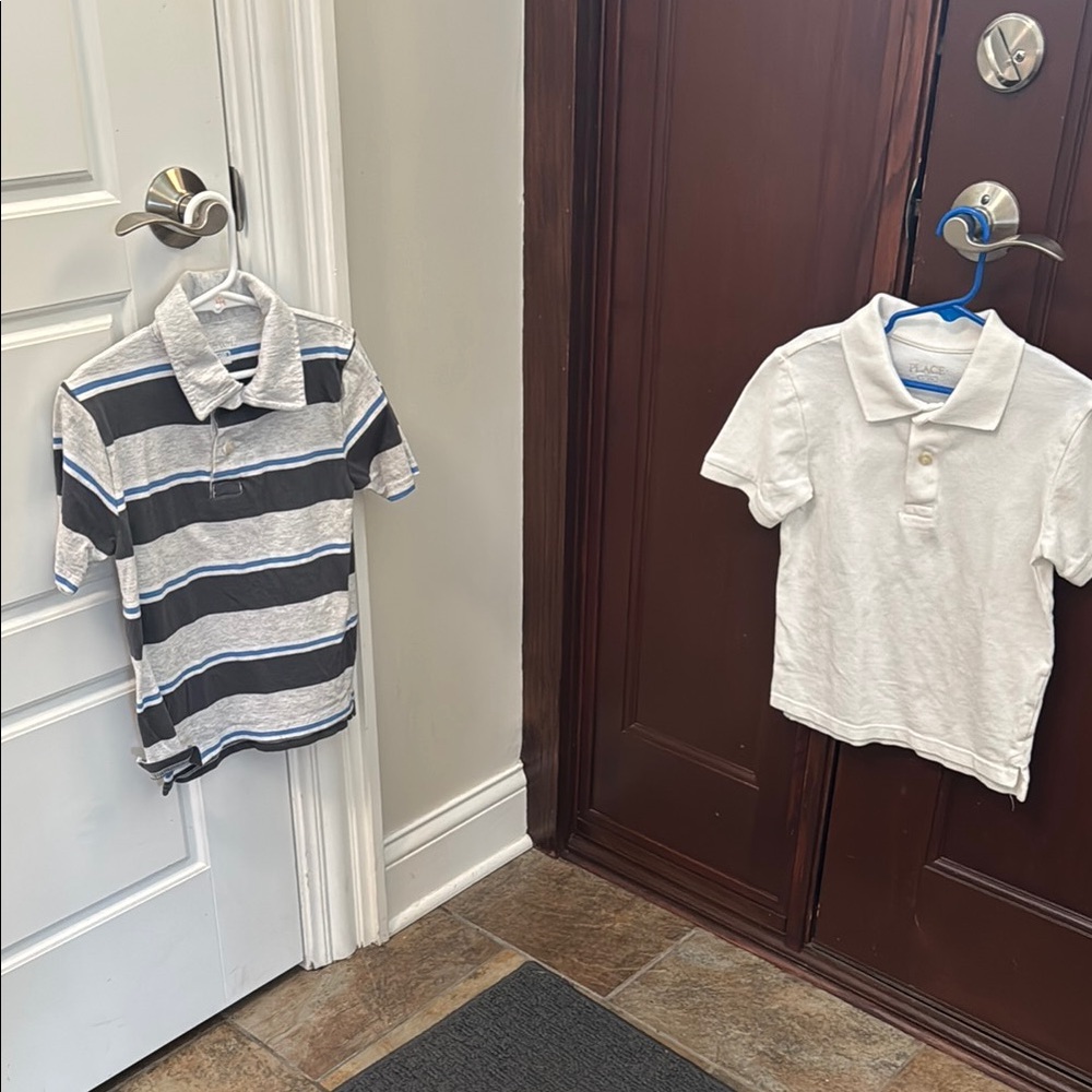 Place Gray and White Polo Shirts Classic Design